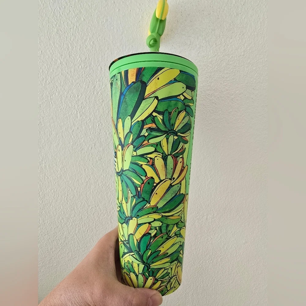 NWT Starbucks Farm Rio Limited Edition Board Banana Cold Cup Tumbler 24 Oz